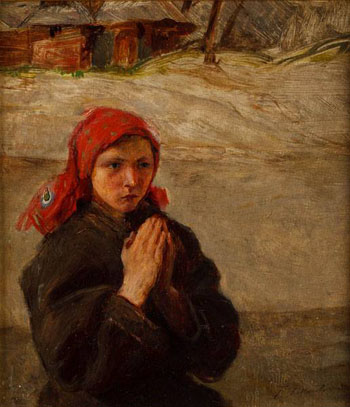 Mloda Huculka - Teodor Axentowicz reproduction oil painting