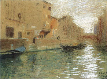 Motyw z Wenecji 1905 - Teodor Axentowicz reproduction oil painting
