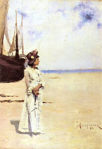 Nad Morzem 1883 - Teodor Axentowicz reproduction oil painting