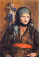 Portret Dziewczynki 1900 - Teodor Axentowicz reproduction oil painting
