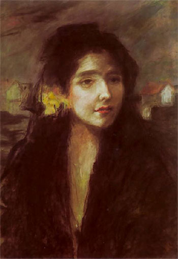 Portret Kobiety B - Teodor Axentowicz