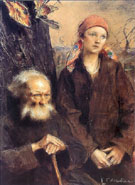 Starzec I Dziewczyna 1900 - Teodor Axentowicz