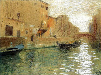 Theme from Venice 1905 - Teodor Axentowicz reproduction oil painting