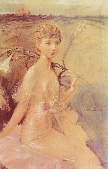 Zofia Jachimecka 1913 - Teodor Axentowicz reproduction oil painting