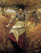 An Autumn Morning - Henry Herbert La Thangue reproduction oil painting