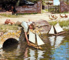 Farm Pond - Henry Herbert La Thangue reproduction oil painting