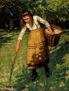 Gathering Wool - Henry Herbert La Thangue reproduction oil painting