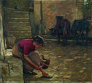 Going Out with The Cows - Henry Herbert La Thangue
