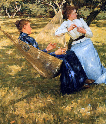 In the Orchard - Henry Herbert La Thangue reproduction oil painting