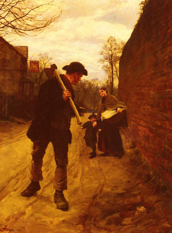 Off to Work 1902 - Henry Herbert La Thangue reproduction oil painting