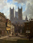 Lincoln Cathedral Exchequer Gate and Castle Square - William Logsdail reproduction oil painting