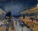 The Boulevard Montmartre at Night 1897 - Camille Pissarro