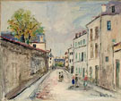 La rue Cortot a Montmartre - Maurice Utrillo reproduction oil painting