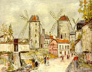 Windmills of Montmartre - Maurice Utrillo reproduction oil painting