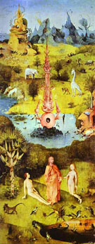 Left Wing Triptych - Hieronymus Bosch reproduction oil painting