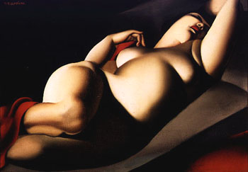 Beautiful Rafaela Red - Tamara de Lempicka reproduction oil painting