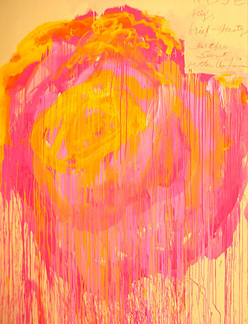 Pink Rose Panel - Cy Twombly reproduction oil painting