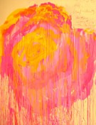 Pink Rose Panel - Cy Twombly reproduction oil painting