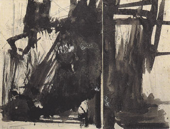 Study for Cupola final state 1960 - Franz Kline reproduction oil painting