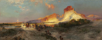 Green River Cliffs Wyoming 1881 - Thomas Moran reproduction oil painting