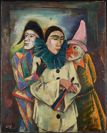 Maskarade 1922 - Karl Hofer reproduction oil painting