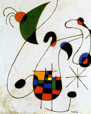 The Melancholic Singer - Joan Miro reproduction oil painting