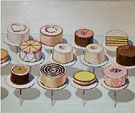 Cakes 1963 2 - Wayne Thiebaud reproduction oil painting