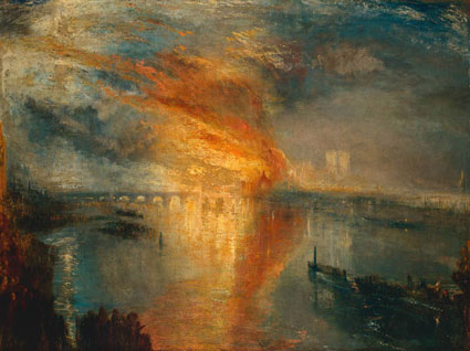 The Burning of the Houses of Parliament 1835 - Joseph Mallord William Turner reproduction oil painting