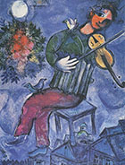 Blue Violinist - Marc Chagall reproduction oil painting