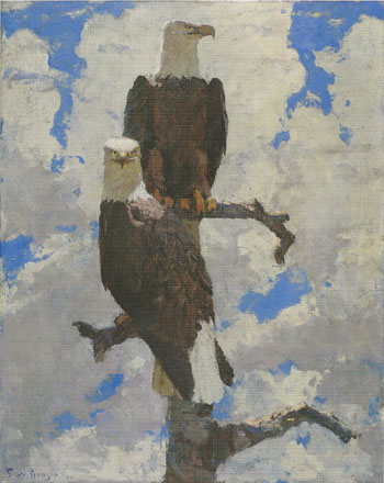 Two Eagles on a Branch 1930 - Frank Weston Benson reproduction oil painting