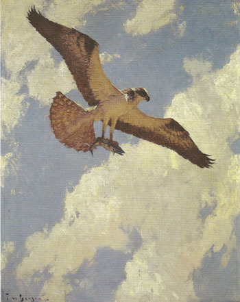 Osprey and Fish 1924 - Frank Weston Benson reproduction oil painting