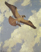 Osprey and Fish 1924 - Frank Weston Benson reproduction oil painting