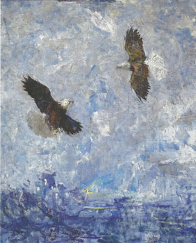 Study for Two Eagles 1945 - Frank Weston Benson reproduction oil painting