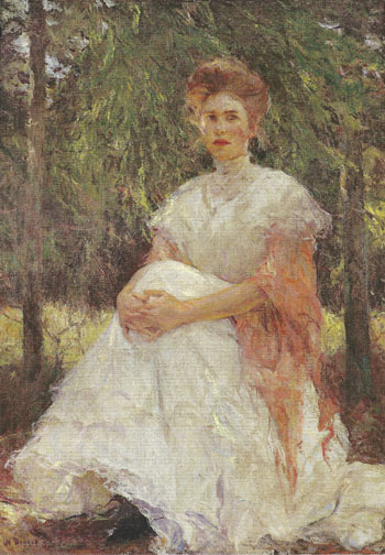 Ellen in the Pines 1906 - Frank Weston Benson reproduction oil painting