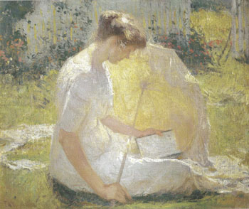 The Reader 1906 - Frank Weston Benson reproduction oil painting