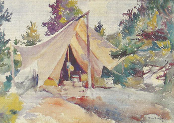 Henry's Tent The Tent 1921 - Frank Weston Benson reproduction oil painting