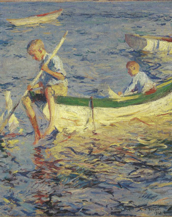 Two Boys in a Boat 1904 - Frank Weston Benson reproduction oil painting