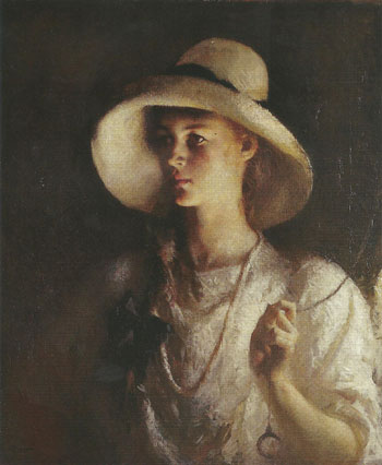 My Daughter 1912 - Frank Weston Benson reproduction oil painting
