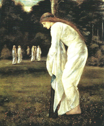 Saint George and the Dragon The Princess Tied to the Tree 1866 - Sir Edward Coley Burne-jones reproduction oil painting