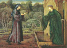 Romaunt of the Rose The Pilgrim at the Gate of Idleness 1884 - Sir Edward Coley Burne-jones reproduction oil painting