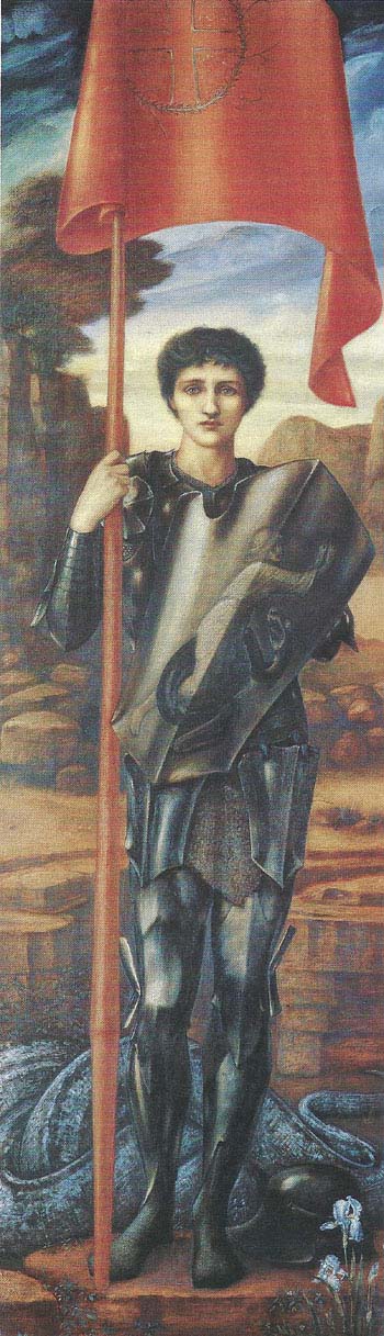 Saint George 1897-98 - Sir Edward Coley Burne-jones reproduction oil painting