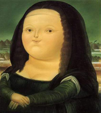 Mona Lisa small - Fernando Botero reproduction oil painting