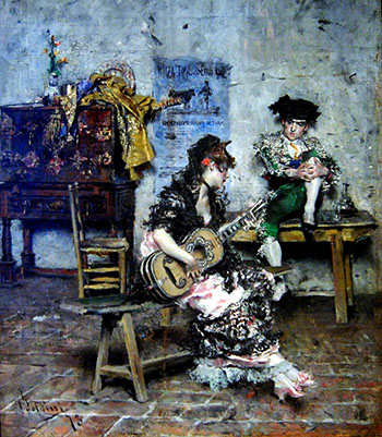 A Guitar Player 1873 - Giovanni Boldini reproduction oil painting