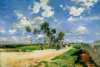 The Great Road in the Villas Combes 1873 - Giovanni Boldini reproduction oil painting