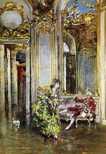A Friend of the Marquis 1875 - Giovanni Boldini reproduction oil painting