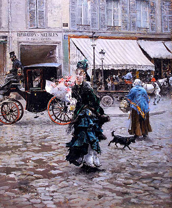Crossing the Street 1875 - Giovanni Boldini reproduction oil painting