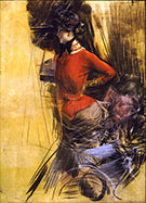 Lady in Red Coat 1878 - Giovanni Boldini