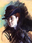 Girl in a Black Hat 1890 - Giovanni Boldini