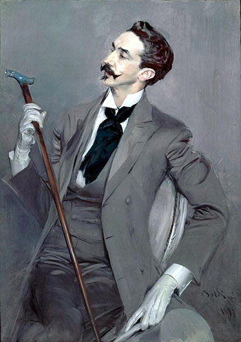 Count Robert de Montesquiou 1897 II - Giovanni Boldini reproduction oil painting