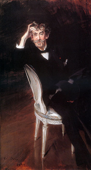 Portrait of James Abbott Mcneil Whistler (1834-1903) 1897 - Giovanni Boldini reproduction oil painting